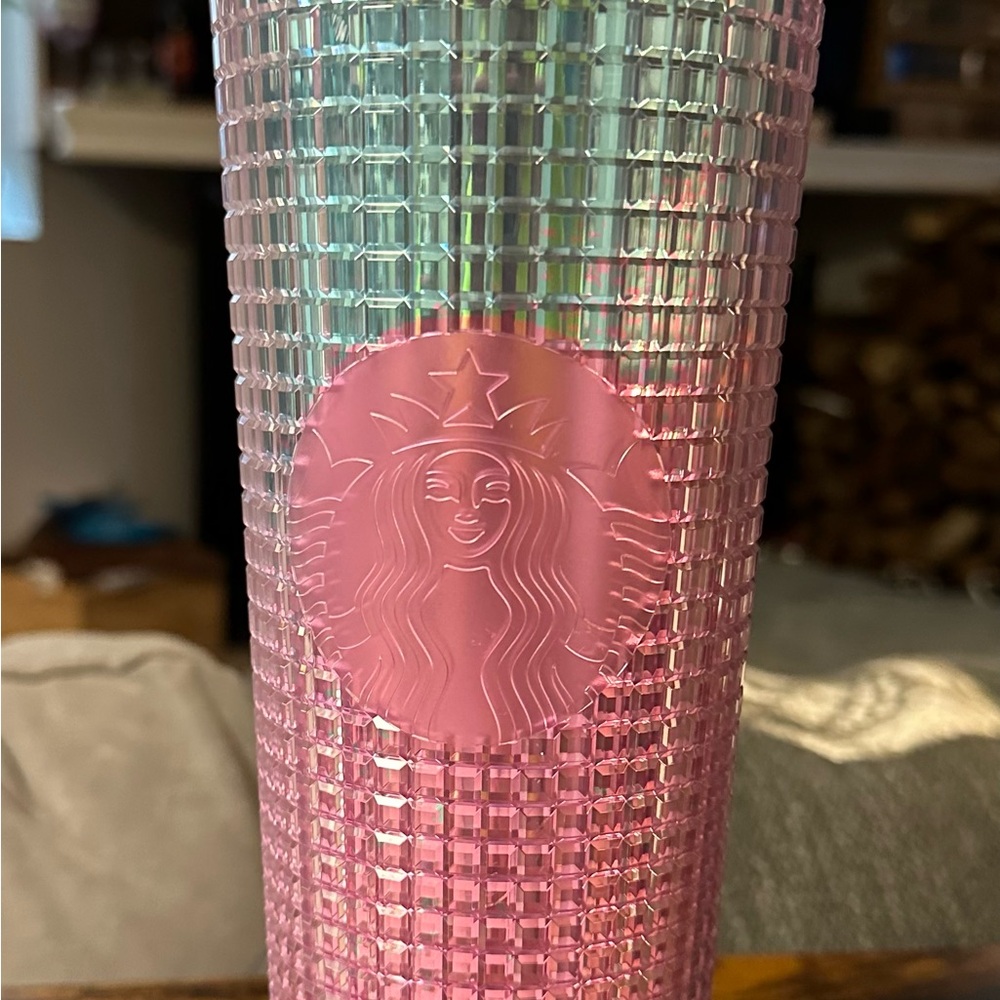 Starbucks Pink and Green Tumbler